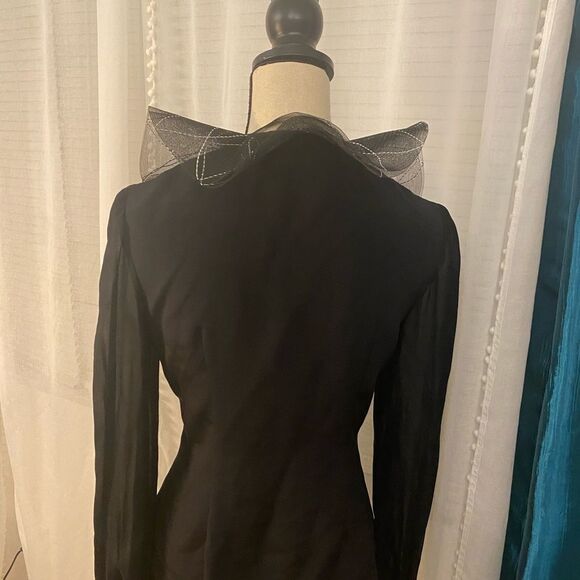 Samy Gicherman couture black blouse, M - Picture 4 of 9